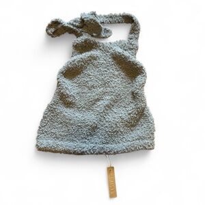 NWT Skims Cozy Knit Halter Bra Top In Smoke Grey Size L/XL